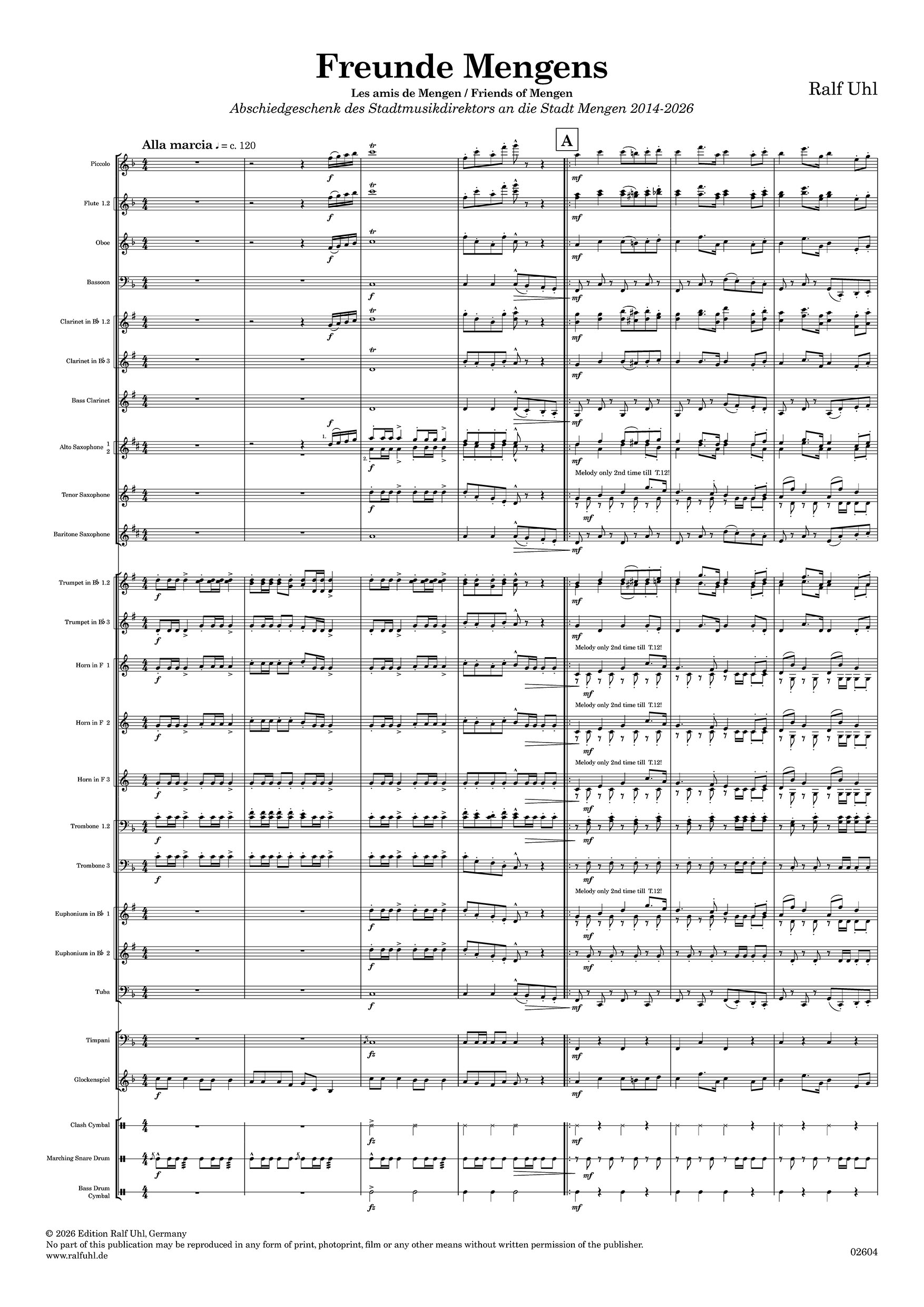 Freunde Mengens - Score